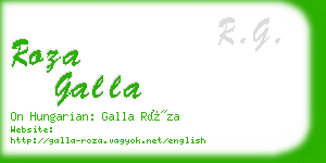 roza galla business card